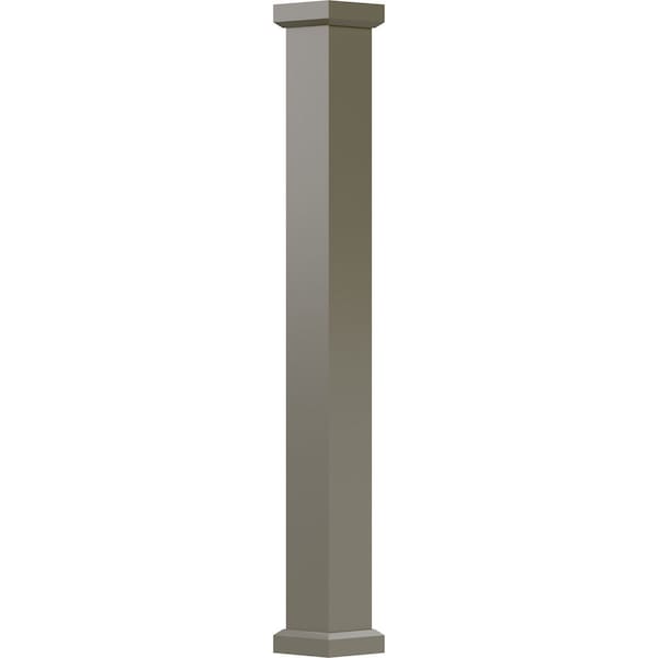Ekena Millwork 8" x 9' Endura-Aluminum Empire Style Column, Square Shaft (Load-Bearing 20,000 lbs) Non-Tapered EA0809ENPSGEMEM - main